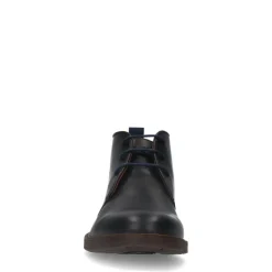 Van Lier Zwarte leren veterschoenen^Heren Veterschoenen