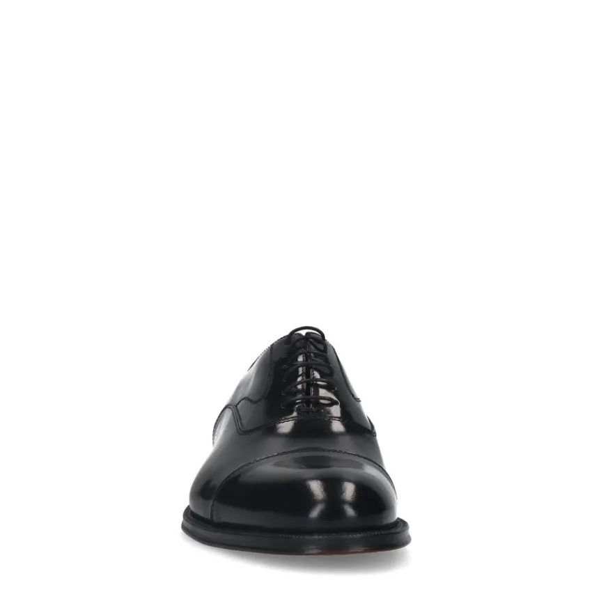 Heritage Zwarte leren veterschoenen^Heren Veterschoenen