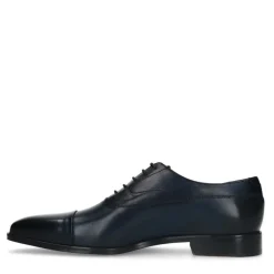 Heritage Zwarte leren veterschoenen^Heren Veterschoenen