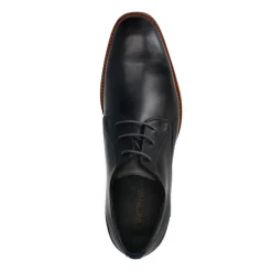 Van Lier Zwarte leren veterschoenen^Heren Veterschoenen