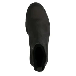 Manfield Zwarte nubuck chelsea boots^Heren Boots