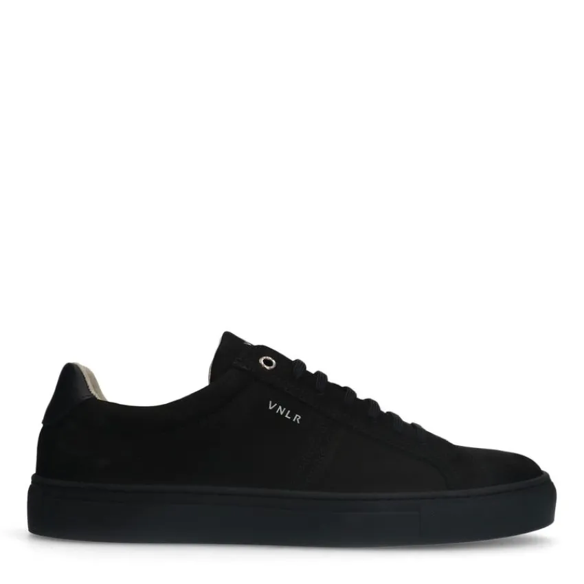 Van Lier Zwarte nubuck sneakers^Heren Sneakers