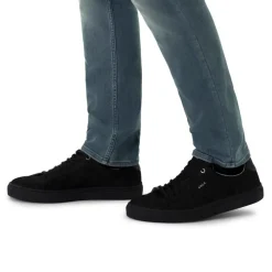 Van Lier Zwarte nubuck sneakers^Heren Sneakers