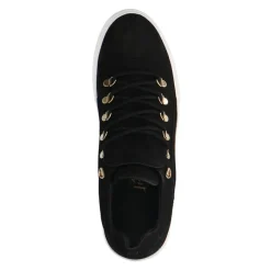 Manfield Zwarte nubuck sneakers^Heren Sneakers