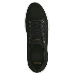Manfield Zwarte nubuck sneakers^Heren Sneakers