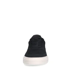 Manfield Zwarte nubuck sneakers^Heren Sneakers