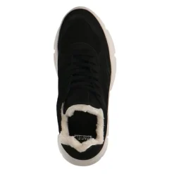 Manfield Zwarte nubuck sneakers^DAMES Sneakers
