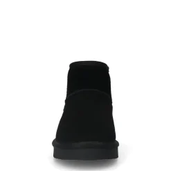 Manfield Zwarte suède boots^DAMES Enkellaarsjes