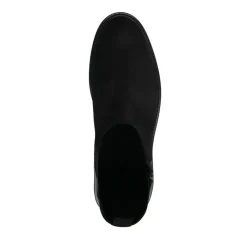 Manfield Zwarte suède chelsea boots met leren details^Heren Boots