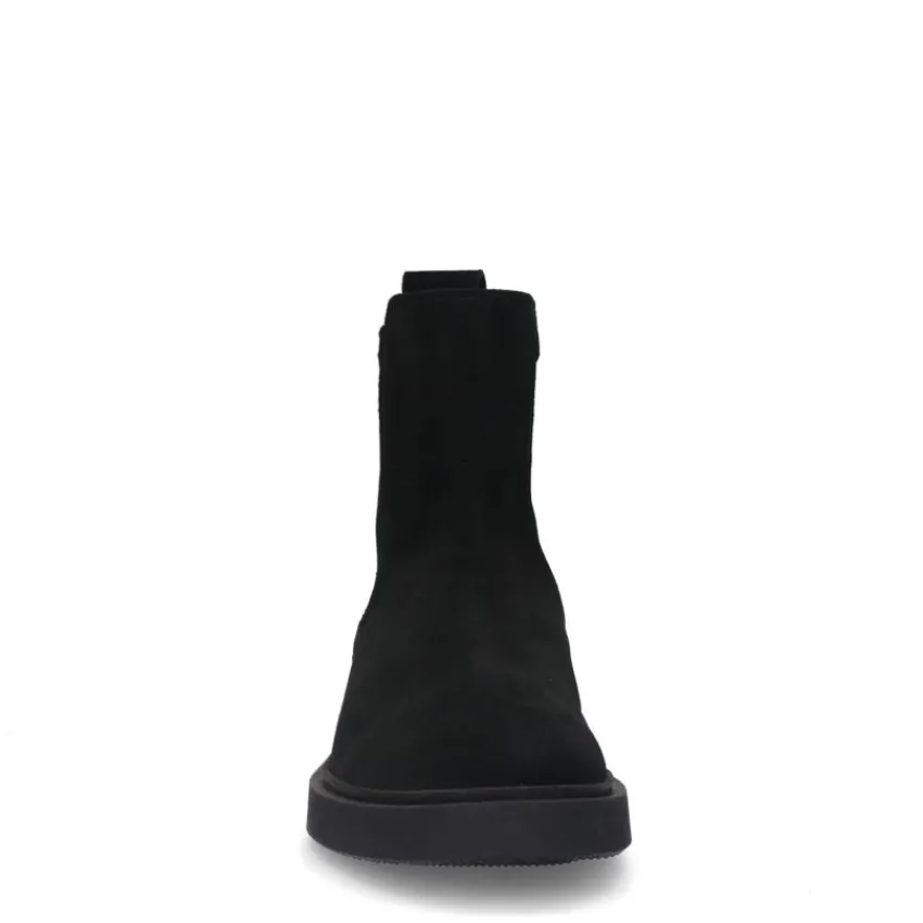 Manfield Zwarte suède chelsea boots^Heren Boots