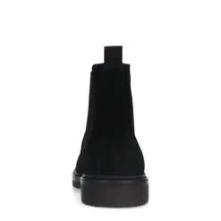 Manfield Zwarte suède chelsea boots^Heren Boots