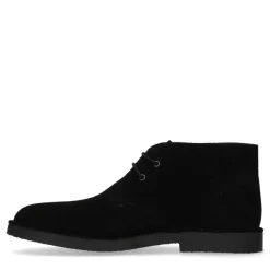 Manfield Zwarte suède desert boots^Heren Boots