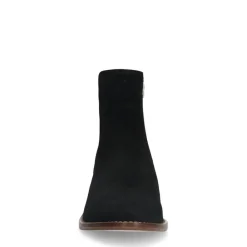 Manfield Zwarte suède enkellaarsjes^DAMES Enkellaarsjes