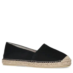 Manfield Zwarte suède espadrilles^DAMES Espadrilles
