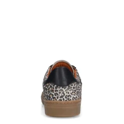 Manfield Zwarte suède leopard sneakers^DAMES Sneakers