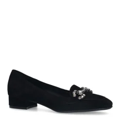 Manfield Zwarte suède loafer pumps^DAMES Loafers