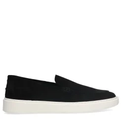 Manfield Zwarte suède loafers^Heren Loafers