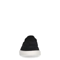 Manfield Zwarte suède loafers^Heren Loafers