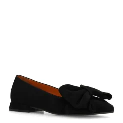 Manfield Zwarte suède loafers^DAMES Loafers