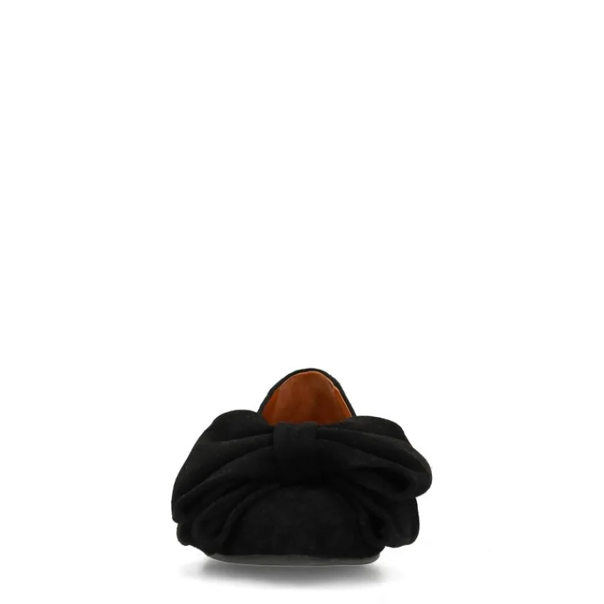 Manfield Zwarte suède loafers^DAMES Loafers