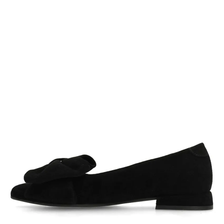 Manfield Zwarte suède loafers^DAMES Loafers