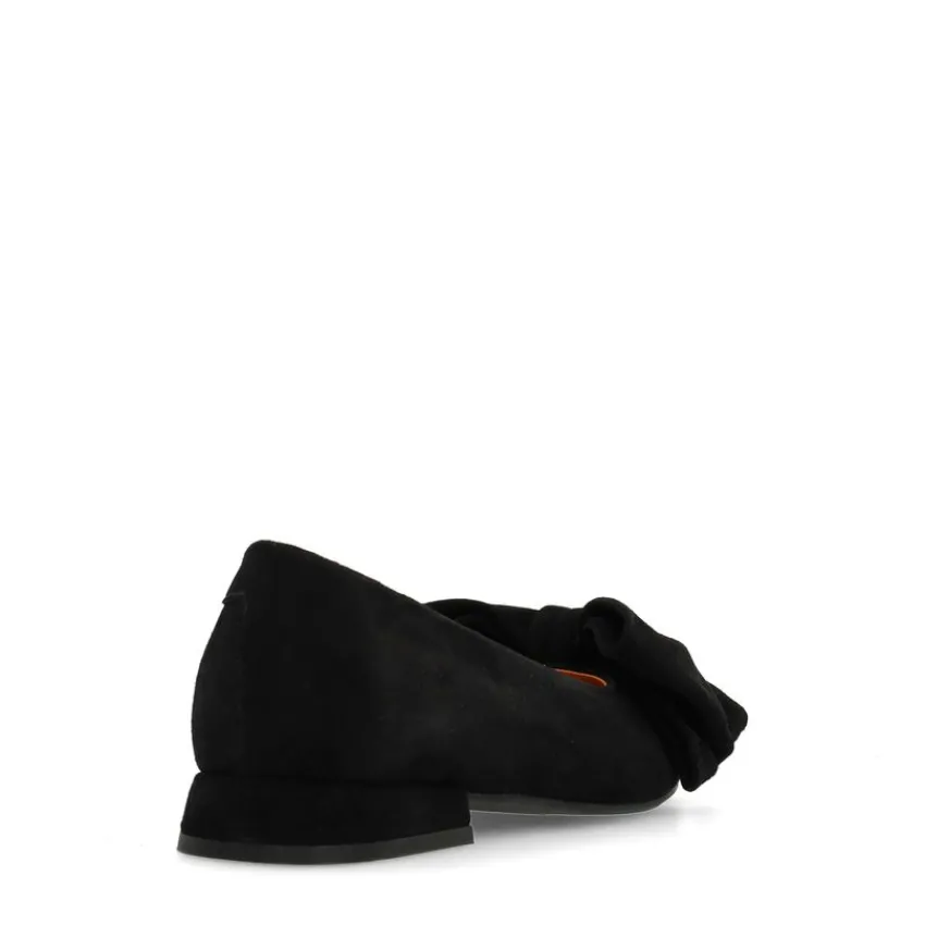 Manfield Zwarte suède loafers^DAMES Loafers