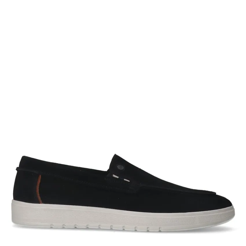 No Stress Zwarte suède loafers^Heren Loafers