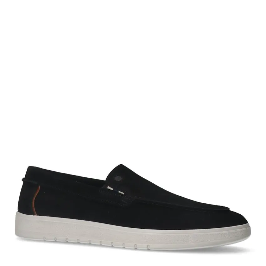 No Stress Zwarte suède loafers^Heren Loafers