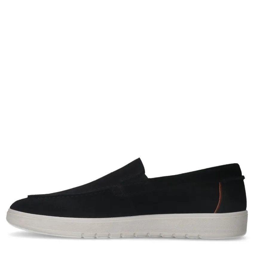 No Stress Zwarte suède loafers^Heren Loafers