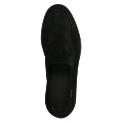 Manfield Zwarte suède loafers^Heren Loafers