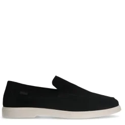 Manfield Zwarte suède loafers^Heren Loafers