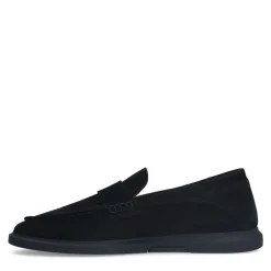 Manfield Zwarte suède loafers^Heren Loafers