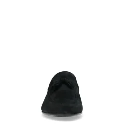 Manfield Zwarte suède loafers met kwastjes^Heren Loafers
