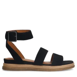 No Stress Zwarte suède plateau sandalen^DAMES Sandalen