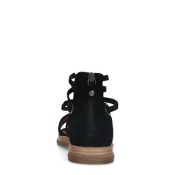 No Stress Zwarte suède sandalen met bandjes^DAMES Sandalen