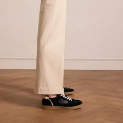 Manfield Zwarte suède sneakers^DAMES Sneakers