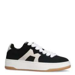 Manfield Zwarte suède sneakers^DAMES Sneakers
