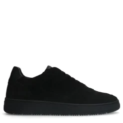 Manfield Zwarte suède sneakers^Heren Sneakers