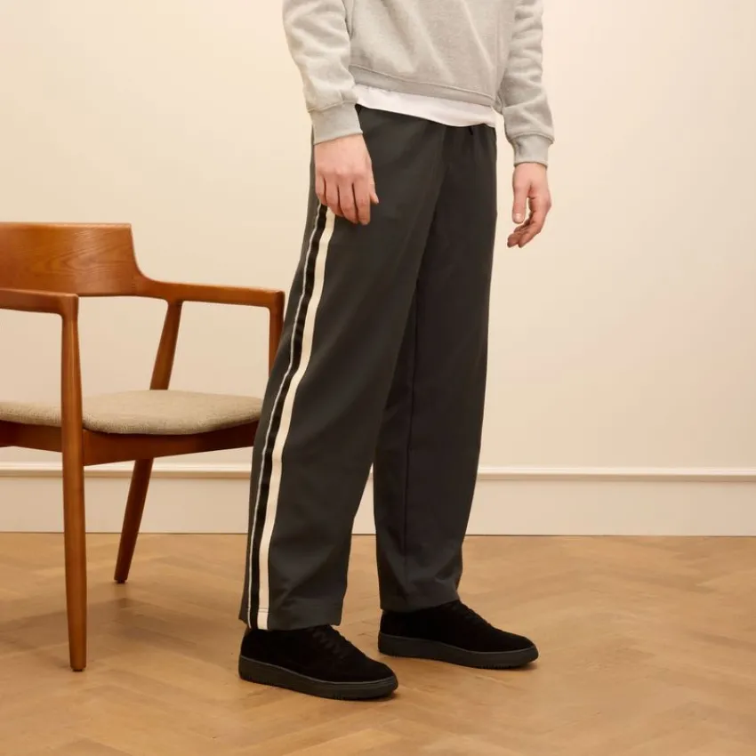 Manfield Zwarte suède sneakers^Heren Sneakers