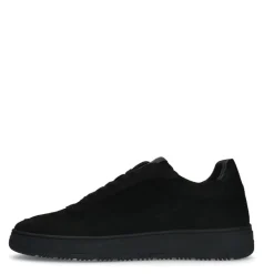 Manfield Zwarte suède sneakers^Heren Sneakers