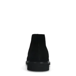 Manfield Zwarte suède veterboots^Heren Boots