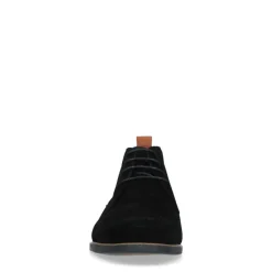 Manfield Zwarte suède veterboots^Heren Boots