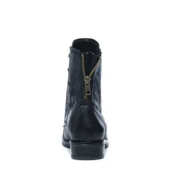 Manfield Zwarte veterlaarsjes^DAMES Enkellaarsjes